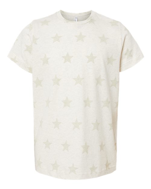 Load image into Gallery viewer, Youth Star Print Tee - Natural Heather Star