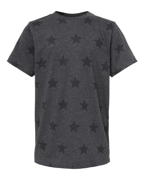 Load image into Gallery viewer, Youth Star Print Tee - Smoke Star