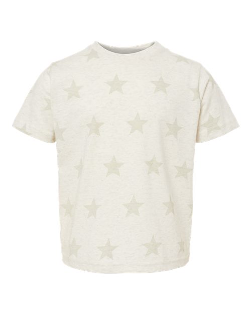 Load image into Gallery viewer, Toddler Star Print Tee - Natural Heather Star