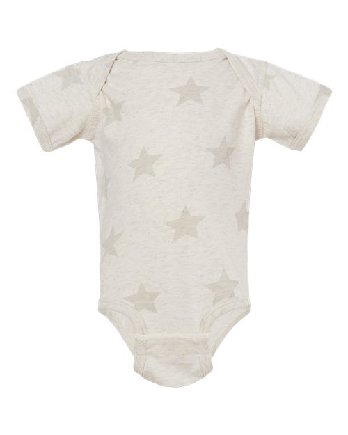 Load image into Gallery viewer, Infant Star Print Bodysuit - Natural Heather Star