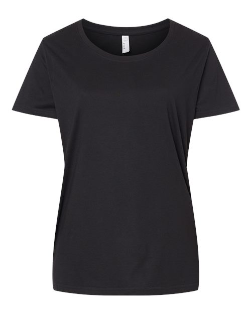 Load image into Gallery viewer, LAT 3816 Women's Curvy Collection Fine Jersey Tee - Blended Black