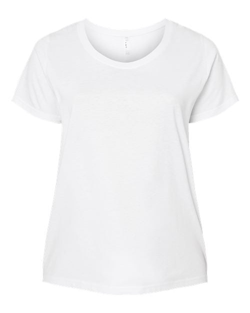 Load image into Gallery viewer, LAT 3816 Women's Curvy Collection Fine Jersey Tee - Blended White