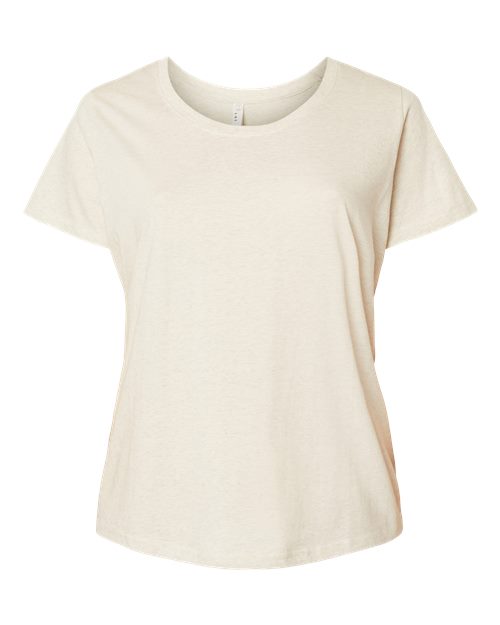 Load image into Gallery viewer, LAT 3816 Women's Curvy Collection Fine Jersey Tee - Natural Heather