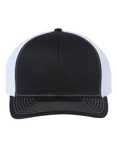 Load image into Gallery viewer, Richardson 112PL 112+ R-Flex Adjustable Trucker Cap - Black/ White