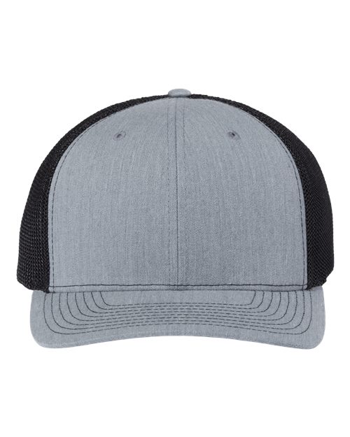 Load image into Gallery viewer, Richardson 112PL 112+ R-Flex Adjustable Trucker Cap - Heather Grey/ Black