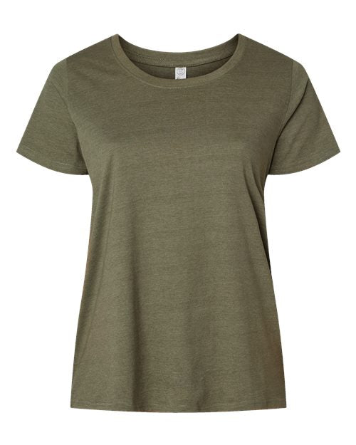 Load image into Gallery viewer, LAT 3816 Women's Curvy Collection Fine Jersey Tee - Vintage Military Green