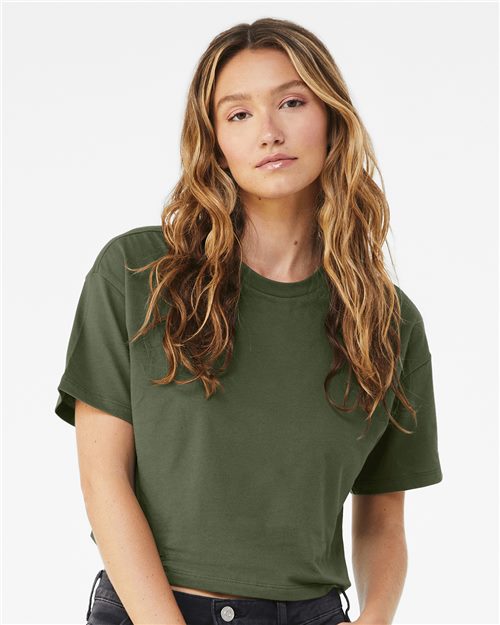 Load image into Gallery viewer, Women's Jersey Crop Tee — blank t-shirt for DTF printing