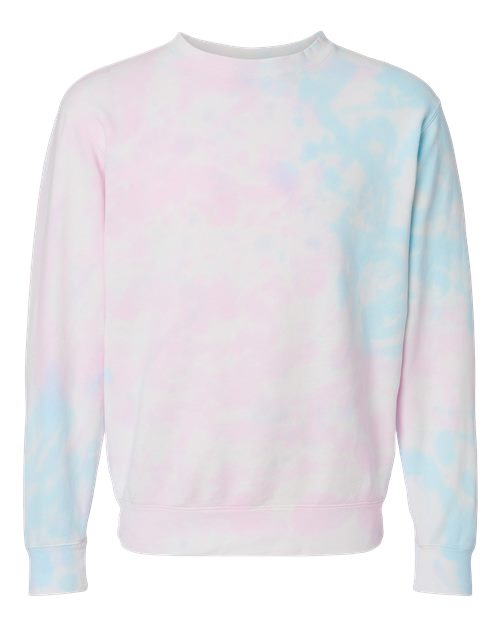 Load image into Gallery viewer, Unisex Midweight Tie-Dyed Crewneck Sweatshirt - Tie Dye Cotton Candy