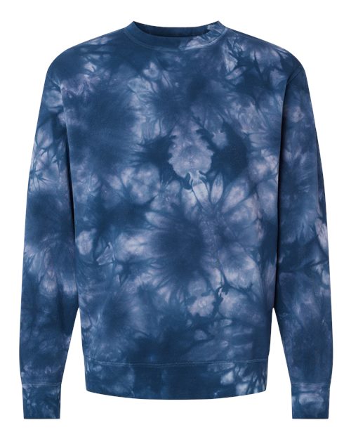 Load image into Gallery viewer, Unisex Midweight Tie-Dyed Crewneck Sweatshirt - Tie Dye Navy
