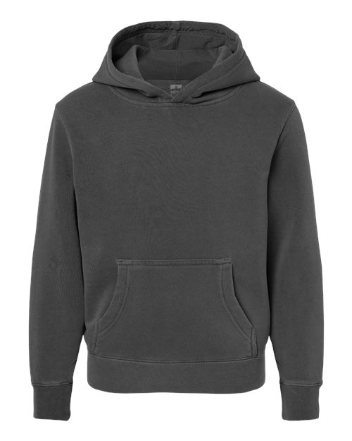Load image into Gallery viewer, Youth Midweight Pigment-Dyed Hooded Sweatshirt - Pigment Black