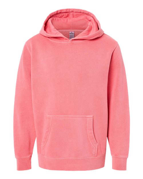 Load image into Gallery viewer, Youth Midweight Pigment-Dyed Hooded Sweatshirt - Pigment Pink