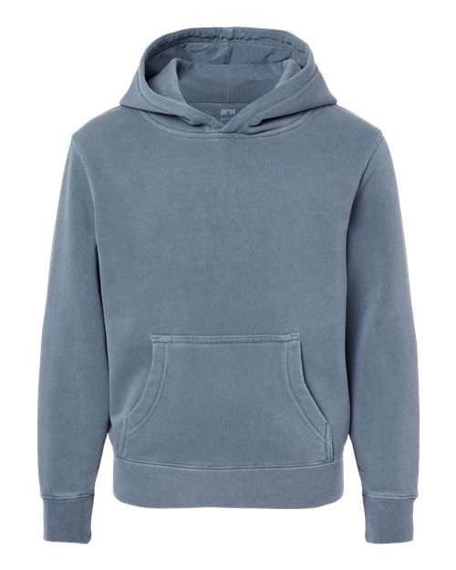 Load image into Gallery viewer, Youth Midweight Pigment-Dyed Hooded Sweatshirt - Pigment Slate Blue