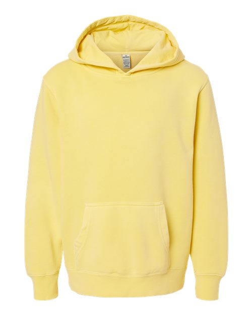 Load image into Gallery viewer, Youth Midweight Pigment-Dyed Hooded Sweatshirt - Pigment Yellow