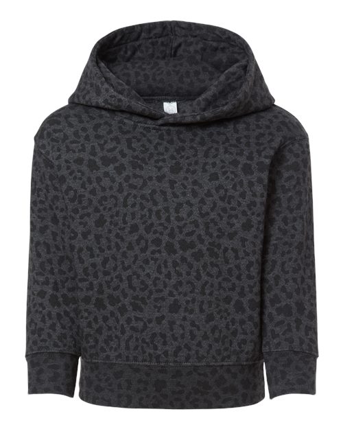 Load image into Gallery viewer, Toddler Pullover Fleece Hoodie - Black Leopard