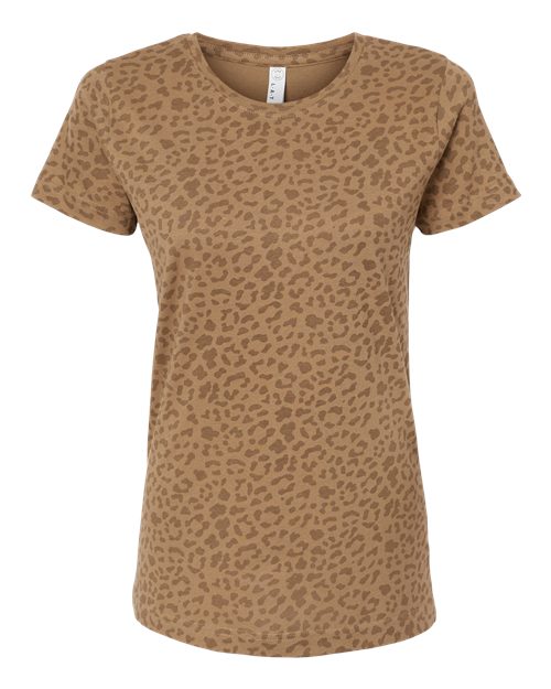 Load image into Gallery viewer, LAT 3516 Women's Fine Jersey Tee - Brown Leopard