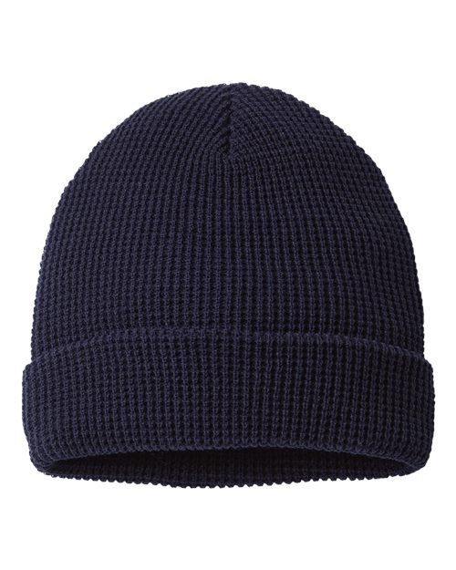 Load image into Gallery viewer, Richardson 146R Waffle Cuffed Beanie - Navy