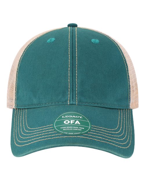 Load image into Gallery viewer, LEGACY OFA Old Favorite Trucker Cap - Marine Blue/ Khaki