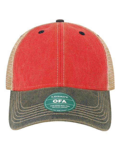 Load image into Gallery viewer, LEGACY OFA Old Favorite Trucker Cap - Scarlet Red/ Navy/ Khaki