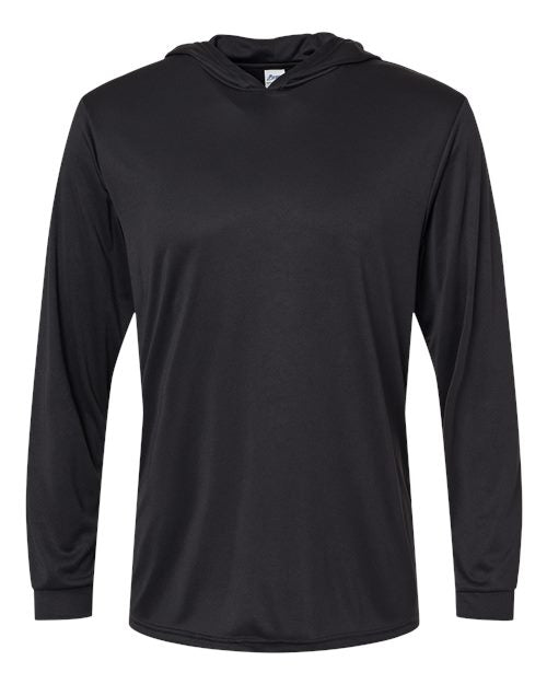Load image into Gallery viewer, Paragon 220 Unisex Bahama Performance Hooded Long Sleeve T-Shirt - Black