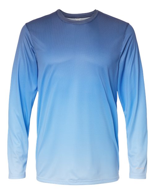 Load image into Gallery viewer, Paragon 225 Unisex Barbados Performance Pin Dot Long Sleeve T-Shirt - Navy/ Blue Mist