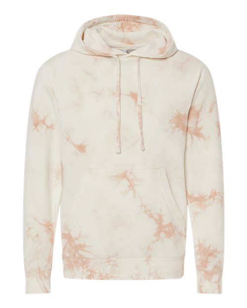 Load image into Gallery viewer, Unisex Midweight Tie-Dyed Hooded Sweatshirt - Tie Dye Dusty Pink