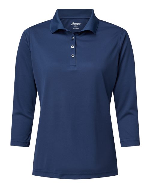 Load image into Gallery viewer, Paragon 120 Women's Lady Palm Three-Quarter Sleeve Polo - Navy