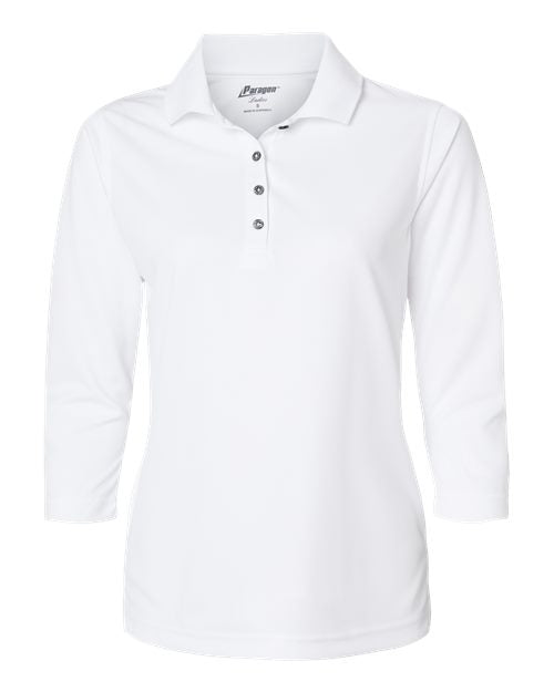 Load image into Gallery viewer, Paragon 120 Women's Lady Palm Three-Quarter Sleeve Polo - White
