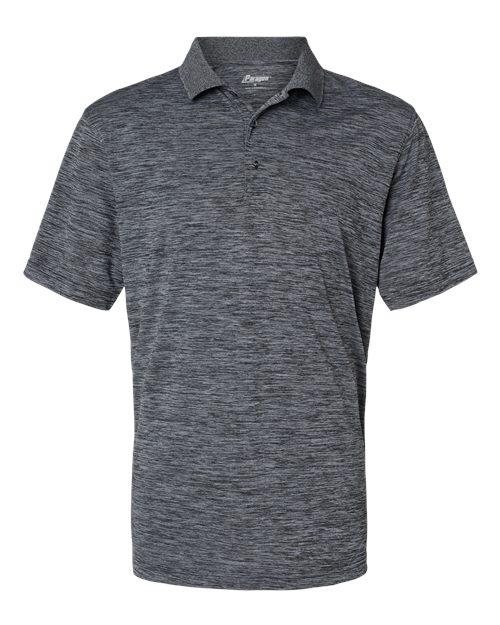 Load image into Gallery viewer, Paragon 130 Men's Dakota Striated Heather Polo - Black Heather