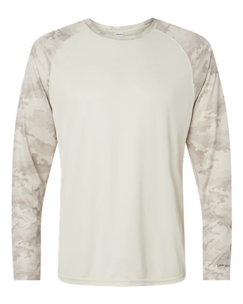 Load image into Gallery viewer, Paragon 216 Unisex Cayman Performance Camo Colorblocked Long Sleeve T-Shirt - Sand