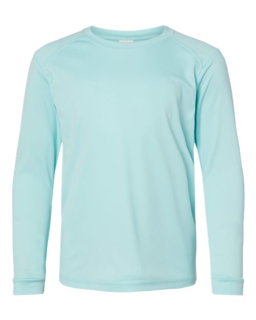 Load image into Gallery viewer, Paragon 218Y Youth Long Islander Performance Long Sleeve T-Shirt - Aqua Blue