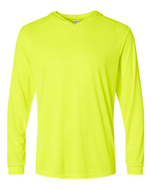 Load image into Gallery viewer, Paragon 220 Unisex Bahama Performance Hooded Long Sleeve T-Shirt - Safety Green