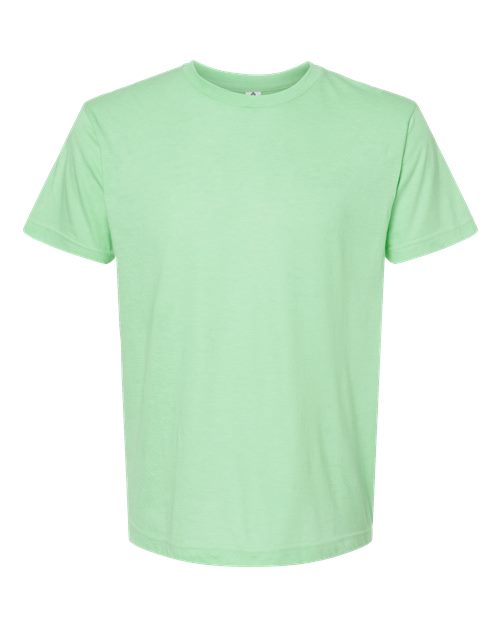 Unisex Fine Jersey T-Shirt - Heather Neo Mint