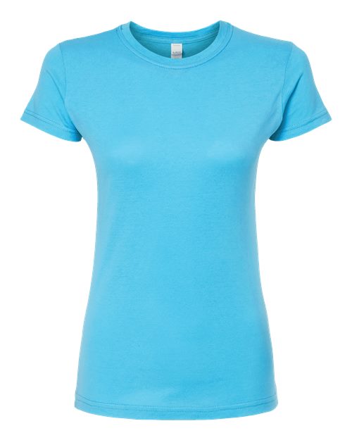 Load image into Gallery viewer, Women's Fine Jersey Slim Fit T-Shirt - Aqua
