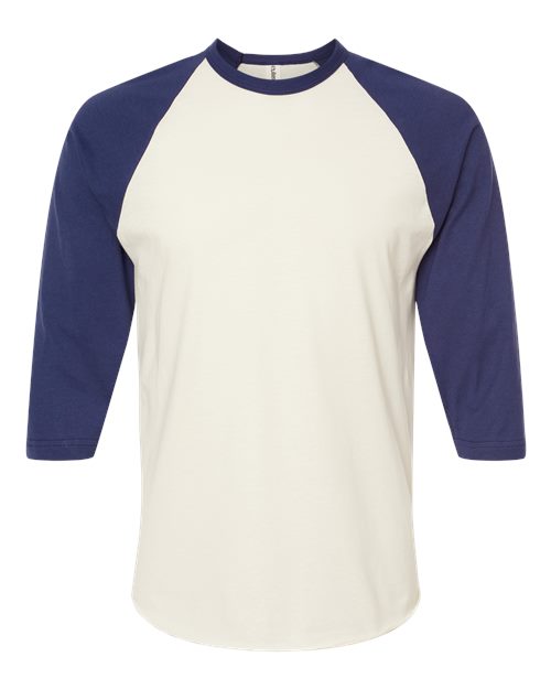 Load image into Gallery viewer, Unisex Fine Jersey Raglan T-Shirt - Vintage White/ Inked India
