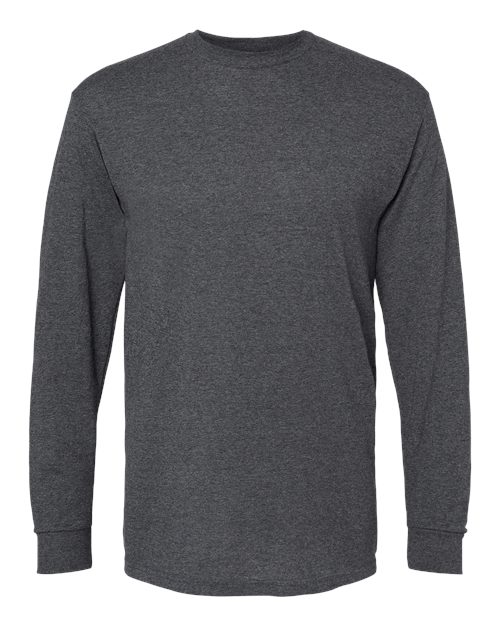 M&O 4820 Unisex Gold Soft Touch Long Sleeve T-Shirt - Dark Heather