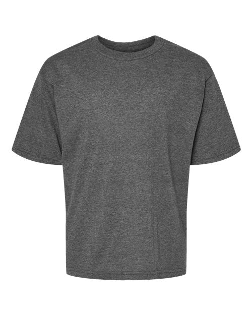 Load image into Gallery viewer, M&amp;O 4850 Youth Gold Soft Touch T-Shirt - Dark Heather
