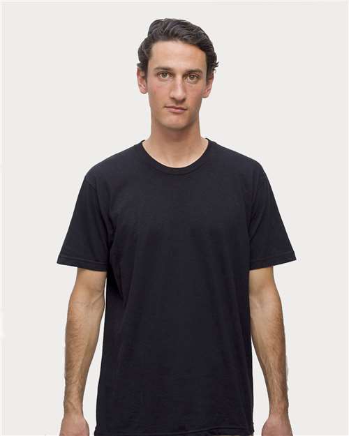 Los Angeles Apparel 20001 Unisex USA-Made Fine Jersey T-Shirt - Black