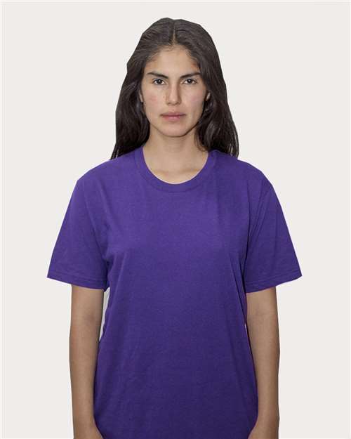 Los Angeles Apparel 20001 Unisex USA-Made Fine Jersey T-Shirt - Purple