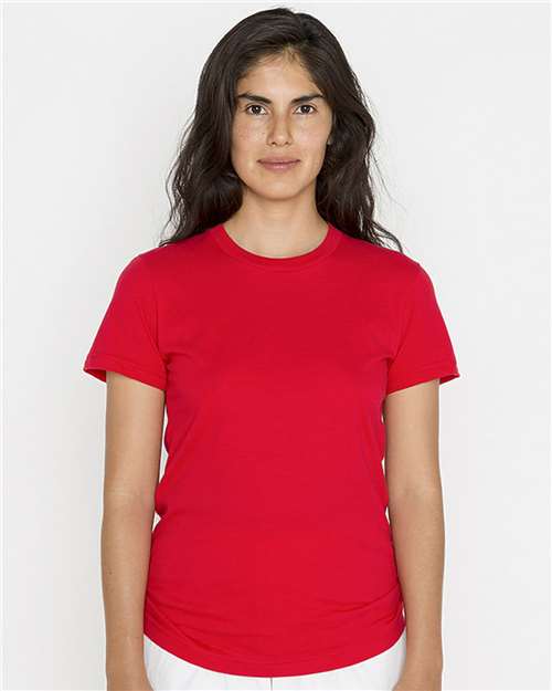 Los Angeles Apparel 21002 Women's USA-Made Fine Jersey T-Shirt - Red