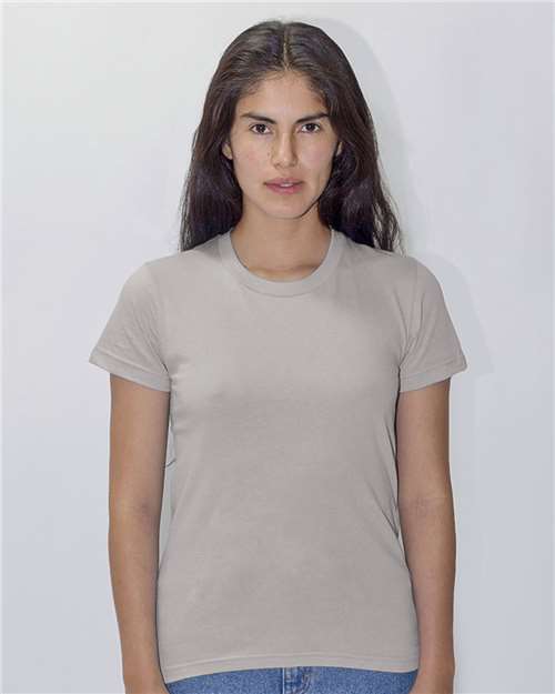 Los Angeles Apparel 21002 Women's USA-Made Fine Jersey T-Shirt - Silver