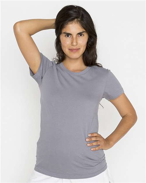 Load image into Gallery viewer, Los Angeles Apparel 21002 Women's USA-Made Fine Jersey T-Shirt - Slate
