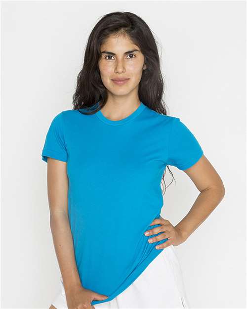 Los Angeles Apparel 21002 Women's USA-Made Fine Jersey T-Shirt - Teal