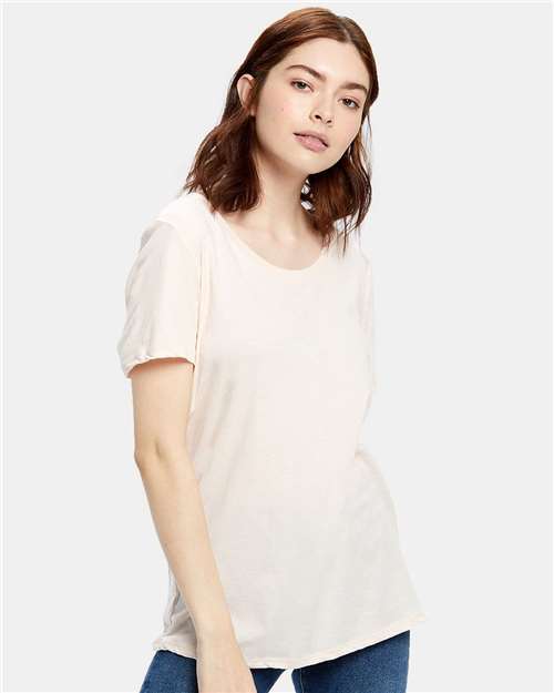 US Blanks US115 Women's Loose Fit Boyfriend Tee - Light Rose Pink