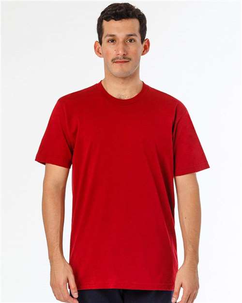 Los Angeles Apparel FF01 Unisex USA-Made 50/50 Poly/Cotton T-Shirt - Red