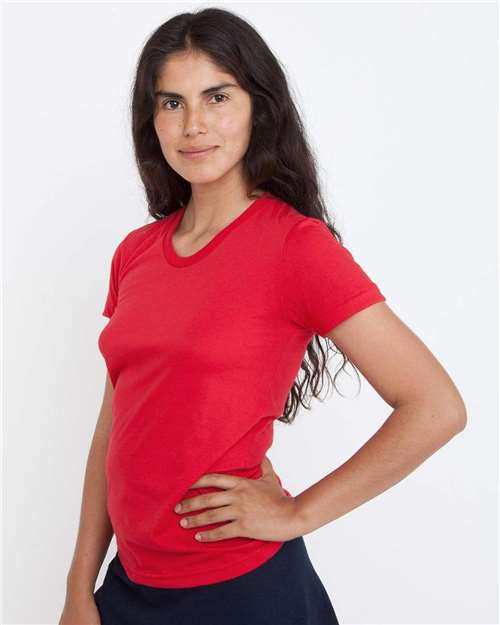 Los Angeles Apparel FF3001 Women's USA-Made 50/50 T-Shirt - Red
