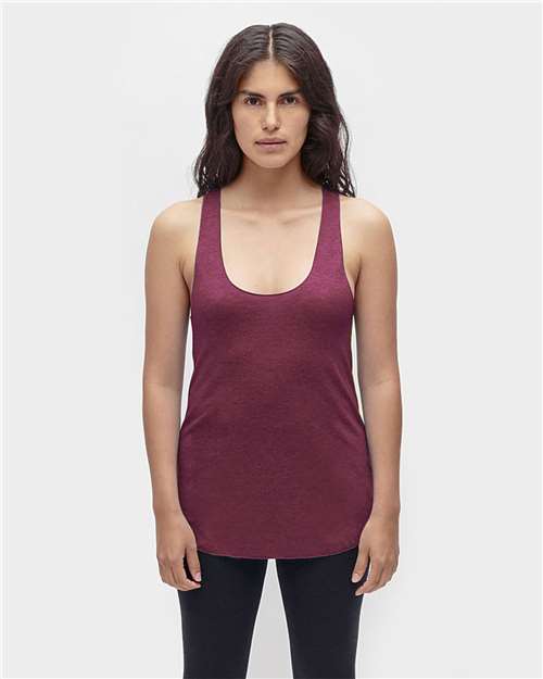 Los Angeles Apparel TR3008 Women's USA-Made Triblend Racerback Tank Top - Tri-Cranberry