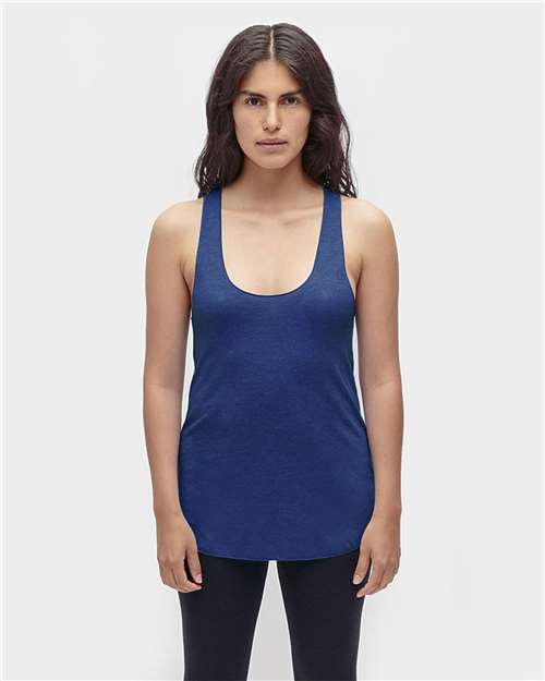 Load image into Gallery viewer, Los Angeles Apparel TR3008 Women's USA-Made Triblend Racerback Tank Top - Tri-Indigo
