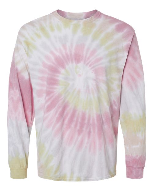 Colortone 2000 Unisex Tie-Dyed Long Sleeve T-Shirt - Desert Rose