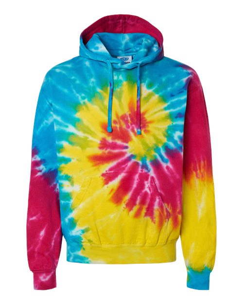 Load image into Gallery viewer, Colortone 8777 Unisex Tie-Dyed Hooded Sweatshirt - Reactive Rainbow
