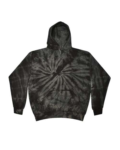 Load image into Gallery viewer, Colortone 8777 Unisex Tie-Dyed Hooded Sweatshirt - Spider Black
